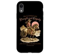 She Is Clothed With Strength Proverbs 31:25 Christian Cowboy Case for iPhone XR