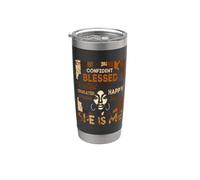 She is Me Strong Educated Black History Confident Blessed Stainless Steel Insulated Tumbler