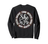 She Is Me Strong Educated Blessed Black History Women Girls Sweatshirt