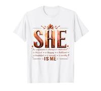 She is Me Strong Educated Blessed Black History Women Girls T-Shirt