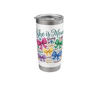 She is Mom Beautiful Strong Capable Creative Stainless Steel Insulated Tumbler