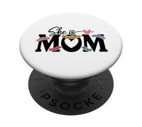 She Is Mom Loved Beautiful Worthy Strong Brave PopSockets Adhesive PopGrip