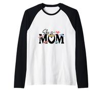 She is Mom Loved Beautiful Worthy Strong Brave Raglan Baseball Tee