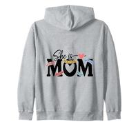 She Is Mom Loved Beautiful Worthy Strong Brave Zip Hoodie