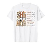 She is Mom Strong Chosen Beautiful Capable Faith Quote T-Shirt