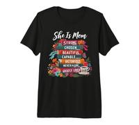 She is Mom Strong Chosen Beautiful Christian Mother Religion Premium T-Shirt