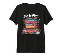 She is Mom Strong Chosen Beautiful Christian Mother Religion Premium T-Shirt