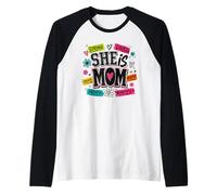 She is Mom Strong Loved Beautiful Affirmation Raglan Baseball Tee