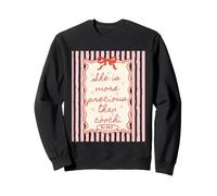 She Is More Precious Than Coochi Sis 24:7 Bows Stripes Sweatshirt