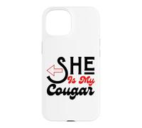 She Is My Cougar Cub Relationship Status Funny Valentines Case for iPhone 15
