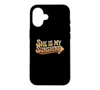She Is My Sweet Sunshine Cute Couple Expressive Love Memes Case for iPhone 16