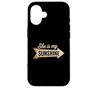 She Is My Sweet Sunshine Romantic Love Husband Quotes Case for iPhone 16