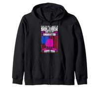She Is Not Just a Soldier, She Is My Daughter Woman Veteran Zip Hoodie