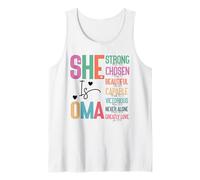 She is Oma Strong Chosen Beautiful Christian Faith Tank Top