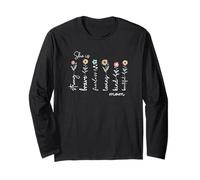 She is Strong Brave Fearless Loving Kind Beautiful Mom Long Sleeve T-Shirt