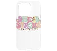 She Is Strong Proverbs 31:22 Floral Graphic Case for iPhone 15 Pro