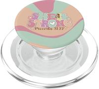 She Is Strong Proverbs 31:22 Floral Graphic PopSockets PopGrip for MagSafe