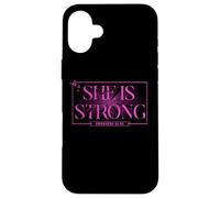 She Is Strong Proverbs 31:25 Bible Verse Christian Woman Case for iPhone 16 Plus