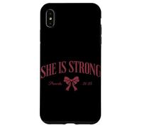 She Is Strong Proverbs 31:25 Christian Inspirational Worship Case for iPhone XS Max