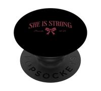 She Is Strong Proverbs 31:25 Christian Inspirational Worship PopSockets Adhesive PopGrip