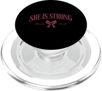 She Is Strong Proverbs 31:25 Christian Inspirational Worship PopSockets PopGrip for MagSafe