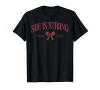 She is Strong Proverbs 31:25 Christian Inspirational Worship T-Shirt