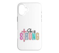 She is Strong Proverbs 31 25 Christian Woman Case for iPhone 16 Plus