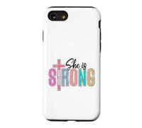 She is Strong Proverbs 31 25 Christian Woman Case for iPhone SE (2020) / 7/8