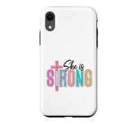 She is Strong Proverbs 31 25 Christian Woman Case for iPhone XR