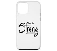She Is Strong Proverbs 31:25 Christian Women Faith Case for iPhone 12 mini