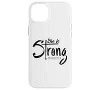 She Is Strong Proverbs 31:25 Christian Women Faith Case for iPhone 14 Plus