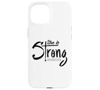 She Is Strong Proverbs 31:25 Christian Women Faith Case for iPhone 15