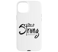 She Is Strong Proverbs 31:25 Christian Women Faith Case for iPhone 15 Plus