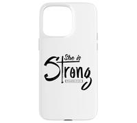 She Is Strong Proverbs 31:25 Christian Women Faith Case for iPhone 15 Pro Max