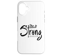 She Is Strong Proverbs 31:25 Christian Women Faith Case for iPhone 16 Plus