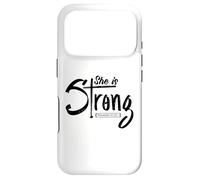 She Is Strong Proverbs 31:25 Christian Women Faith Case for iPhone 17 Pro