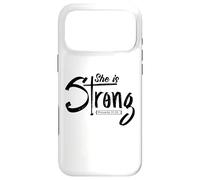 She Is Strong Proverbs 31:25 Christian Women Faith Case for iPhone 17 Pro Max