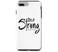 She Is Strong Proverbs 31:25 Christian Women Faith Case for iPhone 7 Plus/8 Plus
