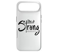 She Is Strong Proverbs 31:25 Christian Women Faith Case for iPhone Air