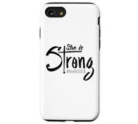 She Is Strong Proverbs 31:25 Christian Women Faith Case for iPhone SE (2020) / 7/8