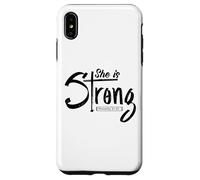She Is Strong Proverbs 31:25 Christian Women Faith Case for iPhone XS Max