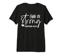 She is Strong Proverbs 31:25 Empowering Women Design Premium T-Shirt
