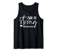 She is Strong Proverbs 31:25 Empowering Women Design Tank Top