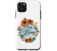 She Is Strong Proverbs 31:25 Floral Art Case for iPhone 11 Pro Max