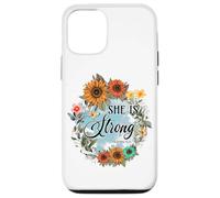 She Is Strong Proverbs 31:25 Floral Art Case for iPhone 12/12 Pro