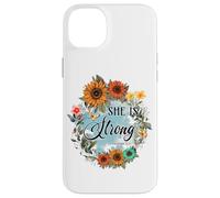 She Is Strong Proverbs 31:25 Floral Art Case for iPhone 14 Plus