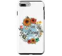 She Is Strong Proverbs 31:25 Floral Art Case for iPhone 7 Plus/8 Plus