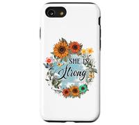 She Is Strong Proverbs 31:25 Floral Art Case for iPhone SE (2020) / 7 / 8