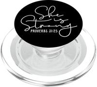 She is Strong Proverbs 31 Women Empowerment Quote PopSockets PopGrip for MagSafe