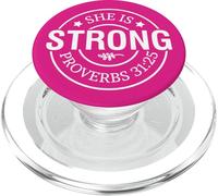 She is strong proverbs God Christian men women christ PopSockets PopGrip for MagSafe